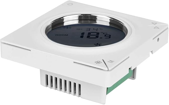Ymiko Central Thermostat for AC and Heating, LCD Display Temperature Controller for Fan Coil Units, Home Cooling and Warming System