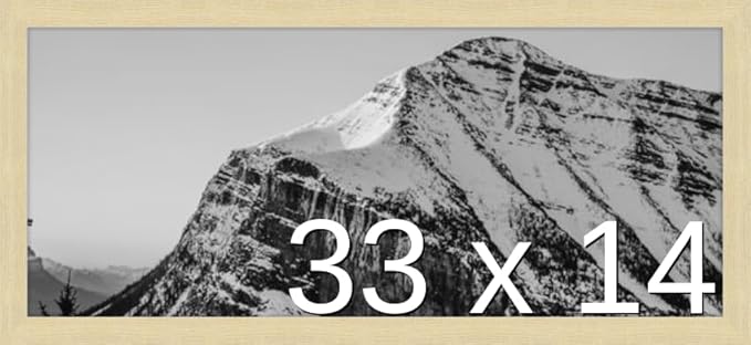 Frame It Easy 33 x 14 Wheat Wood Frame (Derby)