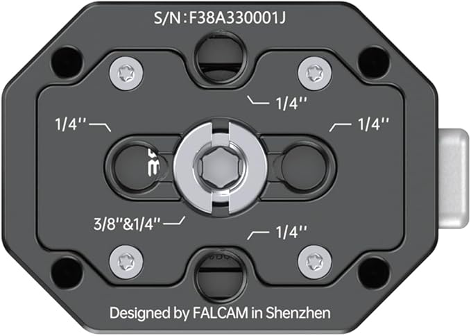 FALCAM F38 Quick Release Base V2, Quick Release System, Base with 1/4" and 3/8" Screw Thread for Tripod, Monopod, Stabilizer, Slider - 3364