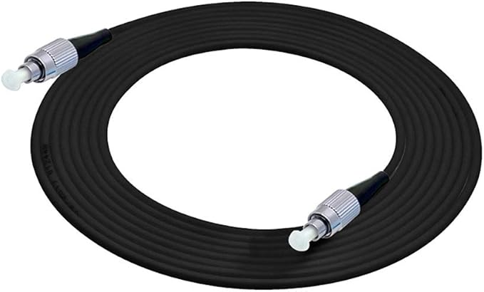 Jeirdus 3M FC to FC Outdoor Armored Simplex 9/125 SM Fiber Optic Cable Jumper Optical Patch Cord 3Meters 10ft Singlemode