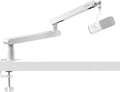 IXTECH White Microphone Boom Arm Stand Low Profile Boom Arm Adjustable Mic Stand with Built In Cable Management 360° Swivel Mic Arm.