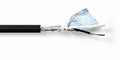 KWANGIL 2C 22AWG AMSB Shielded Cable Wire (UL2464) - Highly Flexible Str TC, PVC Ins, OS+TC BRD, PVC JKT for CNC Machine, Stepper Motor, VFD Spindle (Matte Black 25FT)