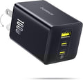 Baseus 100W USB C Charger Block, 3-Port Foldable Compact PPS Wall Charger, Fast Charging Power Adapter for MacBook Pro/Air, iPad, iPhone 17 Pro Max/Air, Galaxy S24, Steam Deck & More