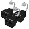 Telephone Cable 2 Way Splitter RJ11 6P4C Phone Line Cord Adapter by XANHAM