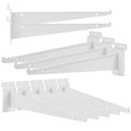 AYAYGD 10 Inch Slat Wall Knife Shelf Bracket, 10 Pack Heavy Duty Slatwall Bracket for Shelves, White Slatwall Accessories with Lip for Slat Wall Panels Shelving Display Home Commercial