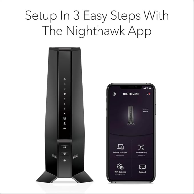 NETGEAR Nighthawk Modem Router Combo DOCSIS 3.1 Cable Modem and WiFi 6 Router - Image 6