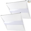 Cortelco 2x2 LED Troffer Light-20W/25W/30W/35W/40W,Up to 6000 Lumens,4 CCT Selectable 3000K/3500K/4000K/5000K,0-10V Dimmable Drop Ceiling Panel – 100-277V,ETL & DLC Listed,Commercial Grade,2 Pack