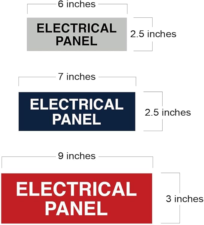 All Quality Basic Electrical Panel Sign - Fire Regulation Safety Compliance Sign - Blue - Small (5 Pack)