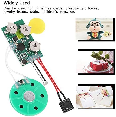 fosa DIY Greeting Card Chip, 60 Seconds Music Sound Audio Voice Recording Module Device Chip Recordable Sound Chip for Christmas Cards, Creative Gift Boxes, Jewelry Boxes, Crafts, Children's Toys