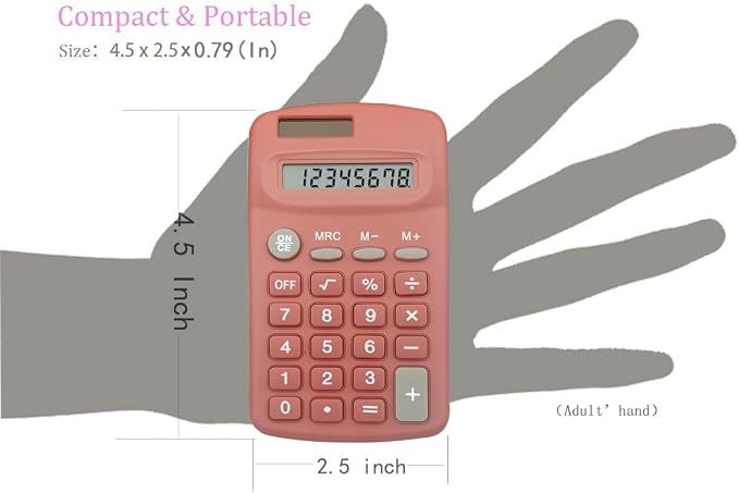 Basic Calculator Dual Power 8 Digit Desktop Calculator - Image 4