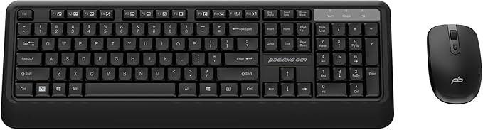 Packard Bell airFrame 21" FHD Monitors + Wireless Keyboard & Mouse, VESA Mount Compatible, HDMI/VGA, Tilt, Slim Bezel, for Home, Office, Light Gaming – 2 Pack