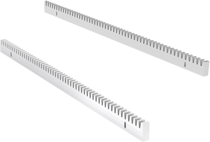 Blütezeit Galvanized Steel Gear Rack 8mm Thickness 1.64ft 2 Pieces Including Mounting Hardware Total 3.28 Feet Teeth Track for Sliding Gate Operator