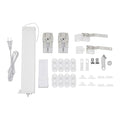 Smart Curtain Motor with Remote, Compatible with Alexa & Google Home App Control, 18W Electric Curtain Rail Track for Smart Home, 90-240V Power (3.28ft Cord) (White)