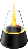 Essential Oil Diffuser, 7 Colors Flame Effect Aroma Humidifier with Timer, Ultrasonic Aromatherapy Diffuser for Home, Office, Bedroom, Yoga (Black)