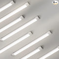 colmeguna 8 Packs 4FT LED Batten Light, Ultra-Thin Slim Ceiling Surface Mounted Light, 40W, 4000K, IP20, LED Ceiling Lamp for Garage, Shop, Hallway, Office, Market