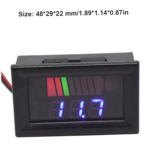 Battery Charge Level Indicator Universal Car Battery Capacity Meter Tester Checker 12v-60v Blue Motorcycle Checker Auto Tester Fuel Gauge Indicator