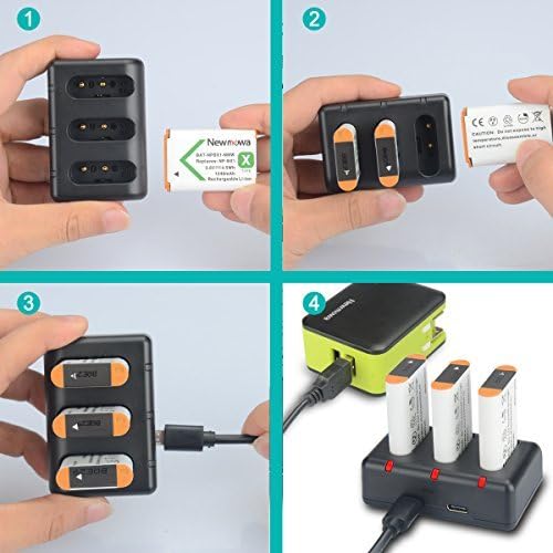 NP-BX1 Newmowa Replacement Battery and 3-Channel USB Charger Set - Image 5