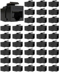 40 Pack CAT6A RJ45 Keystone Couplers, Ethernet Keystone Jack Female to Female by VANDESAIL
