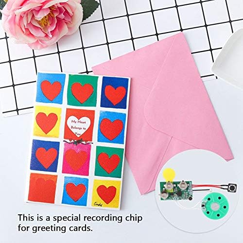 fosa DIY Greeting Card Chip, 60 Seconds Music Sound Audio Voice Recording Module Device Chip Recordable Sound Chip for Christmas Cards, Creative Gift Boxes, Jewelry Boxes, Crafts, Children's Toys