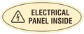 Signs ByLITA Oval Electrical Panel Inside Sign (Ivory/Dark Brown) - Small