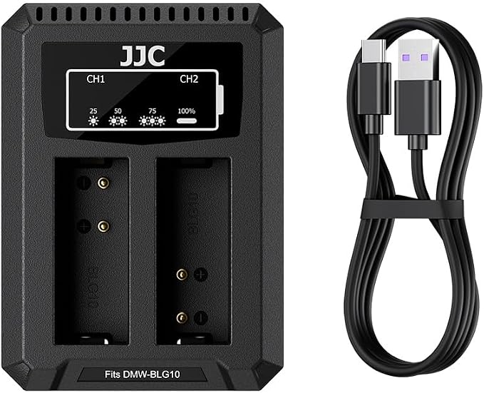 JJC DMW-BLG10 DMW-BLE9 Battery Charger USB Dual Slot by JJC