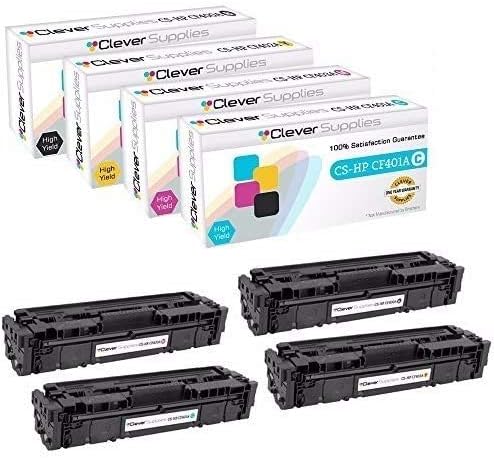 CS Replacement Toner Cartridge Compatible with HP 201A CF400A Black CF401A Cyan CF403A Magenta CF402A Yellow Color Pro M252dw M252n MFP M277dw MFP M277n Color M252 M252dw 4 Color Set