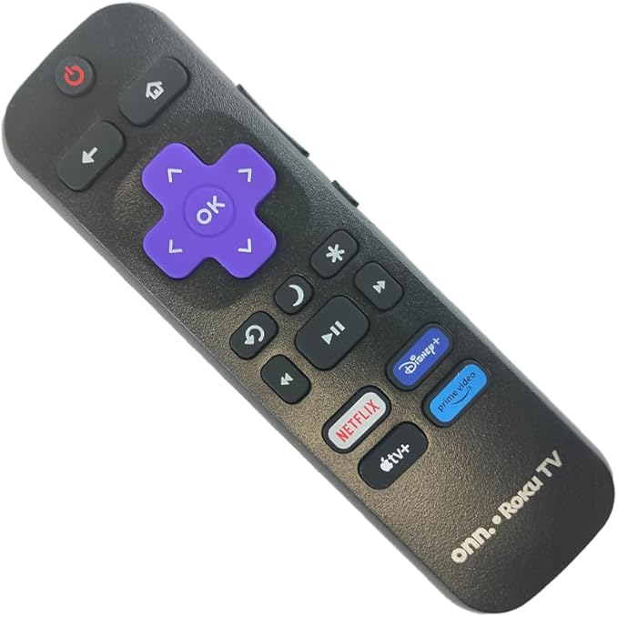Ceybo OEM Replacement Remote Control for All Onn Roku Smart TVs Includes Netflix, Disney+, Apple TV, Prime Video Shortcuts