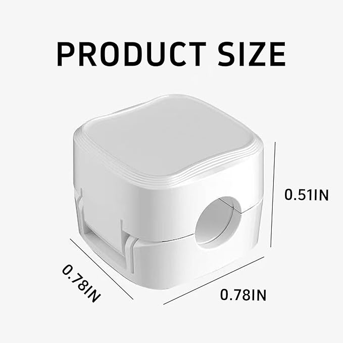 10 Pack Cord Organizer Holder,Magnetic Cable Clips for Desk Nightstand,Cable Management Clips,Desk Cable Holder Clips Adhesive Phone Charging Cable Keeper for Office Home Desktop Bedroom, White