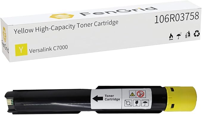 OEM 106R03758 Toner Cartridge Yellow Extra High Capacity 10,100 Page-Yield Works with Printer Models Xerox VersaLink C7000 C7000N C7000DN C7000V (Yellow)