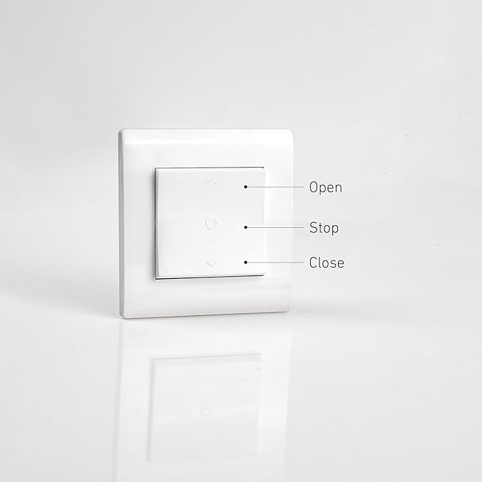 Motorized Shade Wall Switch for 4-Wire AC Tubular Motor - Switch Controller for Motorized Roller Blinds, Skylight Awning, Electric Shades