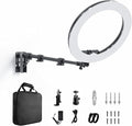 18 Inch Ring Light with Wall Mount Stand, Bi-Color LCD Display 55W 3000-5800K by Pixel