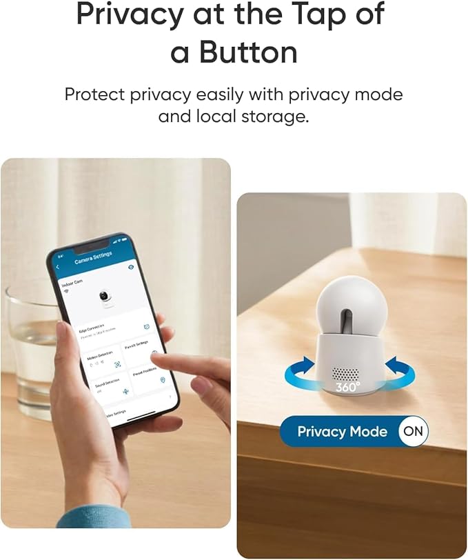 eufy Security Indoor Camera E30, Latest Generation, 4K UHD Security Camera, Pet/Dog/Baby Camera with Phone app, Color Night Vision, Human/Pet Auto Tracking, 360 Pan-Tilt, Works with Homekit, White