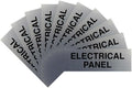 All Quality Basic Electrical Panel Sign - Fire Regulation Safety Compliance Sign - Silver - Small (10 Pack)