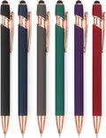 6 Pack Ballpoint Pen 2-in-1 Stylus Retractable Ballpoint Pen by Bribobo