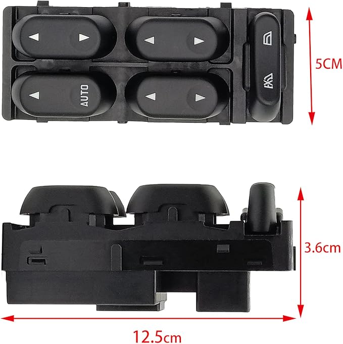 1L2Z14529BA Driver Side Power Master Power Window Switch Compatible with 2002-2004 Ford F250 F350 F450 F550 Super-Duty, 2002-2003 Explorer, 2002-2005 Excursion & Mercury Mountaineer