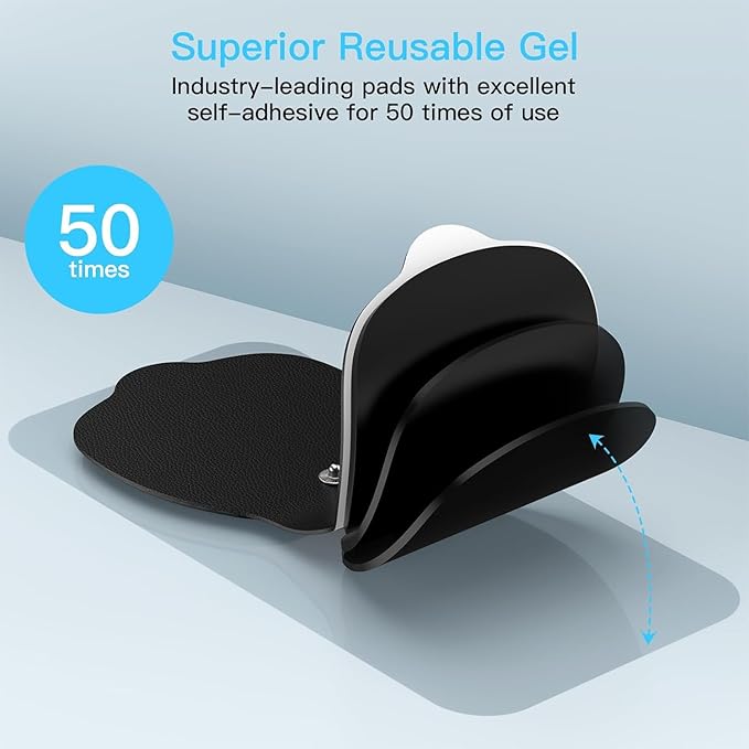 Wireless TENS & EMS Unit Back Pain Relief Massager - APP Controlled Bluetooth EMS Muscle Stimulator Machine for Back Shoulder Leg Neck Pain Relief (Black)