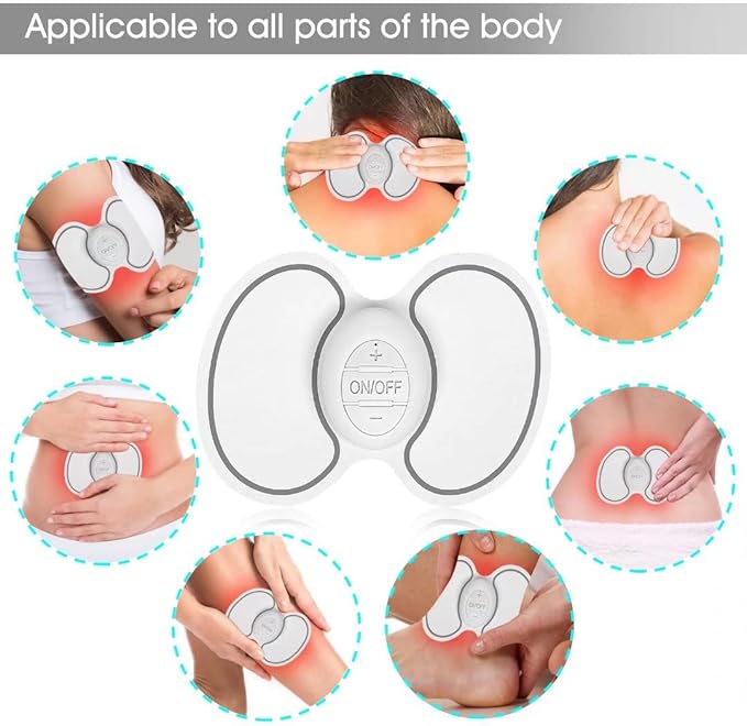 OSITO Wireless TENS Unit Muscle Stimulator EMS Rechargeable Smart Pain Relief Device Portable Mini Massager Neck Back Stretcher Electromagnetic Therapy, Replacement Pads Available