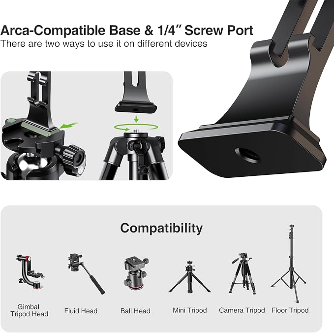 elitehood Aluminum Magsafe Tripod Phone Mount, Compact Phone Holder - Image 4