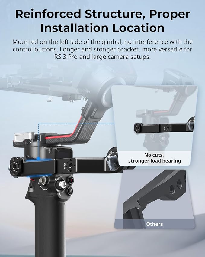SmallRig Sling Handle Gimbal Handgrip for DJI RS 2 / RSC 2 / RS 3 / RS 3 Pro/RS 3 Mini/RS 4 / RS 4 Pro/RS 4 Mini, Adjustable Gip for Low Angle Shots, w/QD Socket