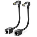 2Pack Cat6 Extension Cable 90 Degree, CAT6 Ethernet Extender Cable 4inch by JUXINICE