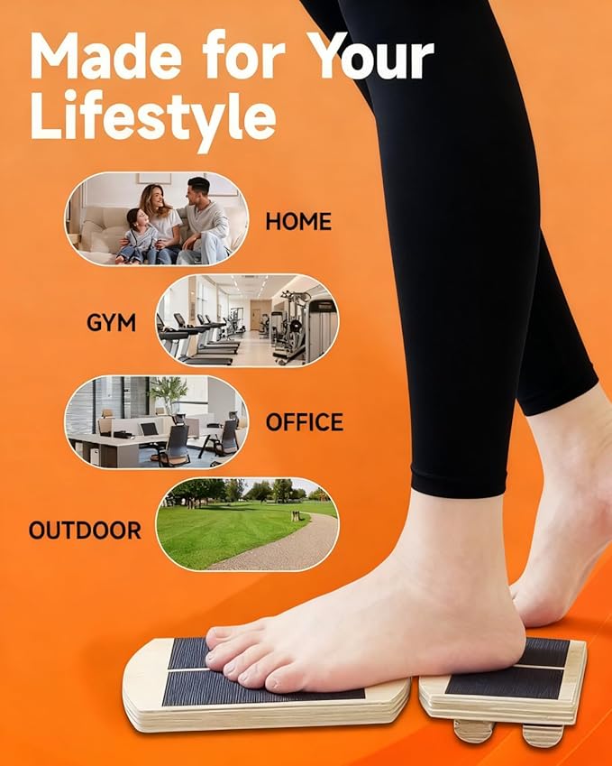 Ankle Strengthener & Single Leg Balance Board, Foot Strengthener for Plantar Fasciitis & Achilles Tendonitis, Physical Therapy, Sprain Recovery & Arch Support