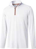 M MAELREG Quarter Zip Golf Pullover Men Dry Fit Long Sleeve Performance Wicking Mock Neck 1/4 Zip Pullover Mens Sweatshirt