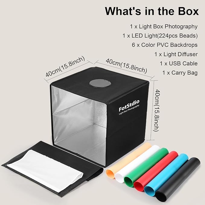 Light Box Photography, 16x16 inch Large Photo Light Box - Image 8