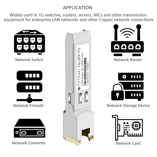 OPSTRAN 1000BASE-T SFP RJ45 Copper Transceiver Module Compatible with HPE H3C JD089B JD495A JD089A JC009A 100m Cat5e/6 4 Pack