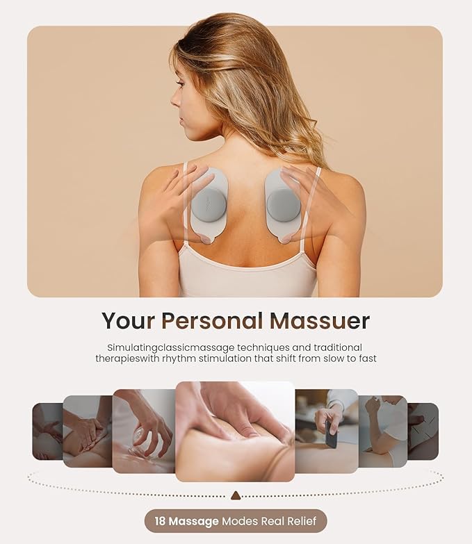 Wireless TENS Unit for Pain Relief, 18 Modes App Control Tens Machine & Deep Tissue Muscle Stimulator for Pain, Soreness & Muscle Relief – Ideal for Back, Neck, Shoulders, Arms & Legs