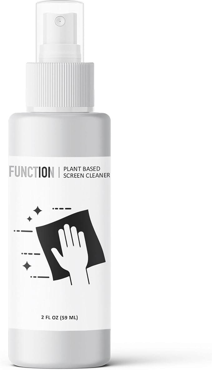 Function101 Bluetooth Replacement Button Remote for Apple TV + Electronics Screen Cleaner and 12" x 12" Cloth | BLE and Infrared Connectivity | 2 AAA Batteries Included