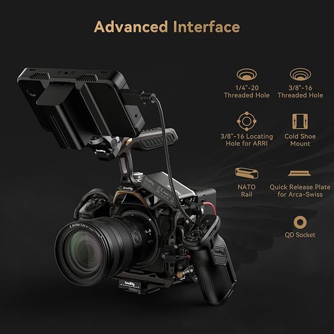 SmallRig Night Eagle Z8 Camera Cage Kit for Nikon Z 8, Aluminum Alloy Full Camera Cage, with Quick Release Plate for Arca-Swiss and Cold Shoe Mount for Microphone and Light - 4317