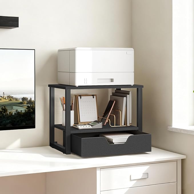 YATINEY Desktop Printer Stand, 2-Tier Printer Table - Image 2