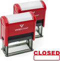 Basic Closed Self Inking Rubber Stamp (Red Ink) - X-Large 2 Pack