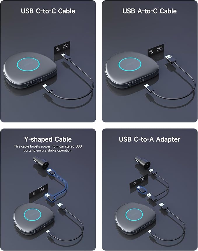 ATOTOMOVE Wireless CarPlay Magic AI Box, Upgraded CB6C Video Streaming Plug & Play Carplay Box for iPhone & Android Auto with ChatGPT, Supports YouTube, Netfilx, TikTok, 4G LTE, 4G+64G